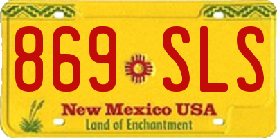 NM license plate 869SLS