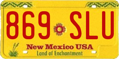NM license plate 869SLU