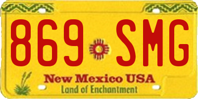NM license plate 869SMG