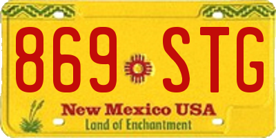 NM license plate 869STG