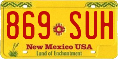 NM license plate 869SUH