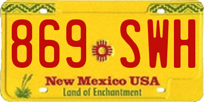 NM license plate 869SWH