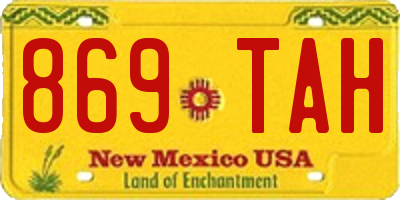 NM license plate 869TAH