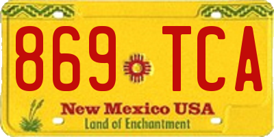NM license plate 869TCA