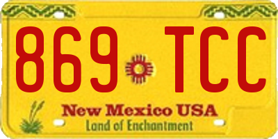 NM license plate 869TCC
