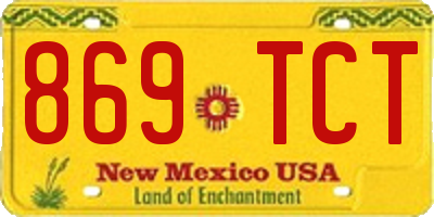 NM license plate 869TCT