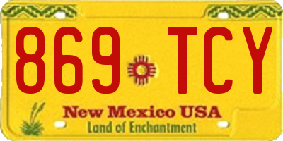 NM license plate 869TCY