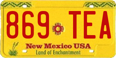 NM license plate 869TEA