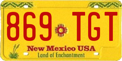 NM license plate 869TGT