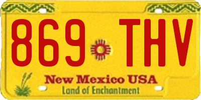 NM license plate 869THV