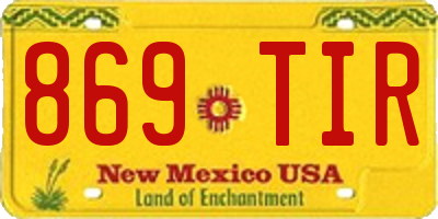 NM license plate 869TIR