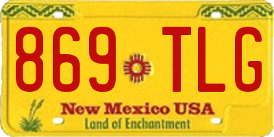 NM license plate 869TLG