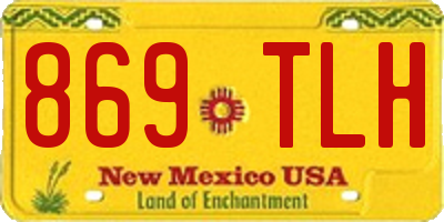 NM license plate 869TLH