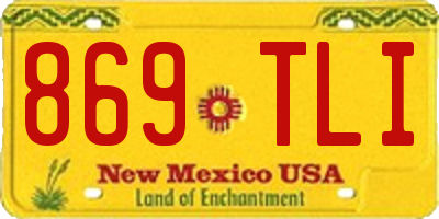 NM license plate 869TLI