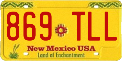 NM license plate 869TLL