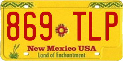 NM license plate 869TLP