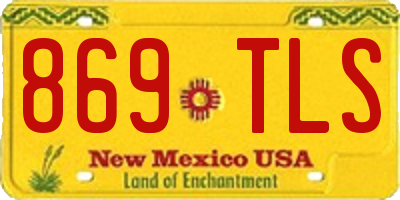 NM license plate 869TLS