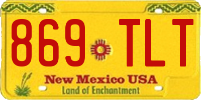NM license plate 869TLT