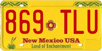 NM license plate 869TLU