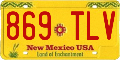 NM license plate 869TLV