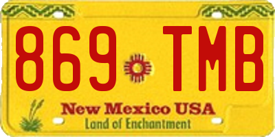 NM license plate 869TMB