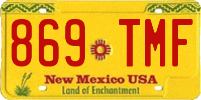 NM license plate 869TMF