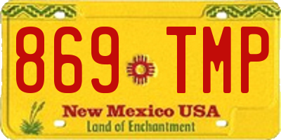NM license plate 869TMP