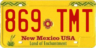 NM license plate 869TMT