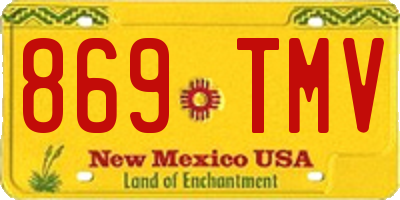 NM license plate 869TMV