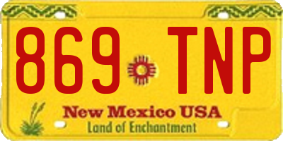 NM license plate 869TNP