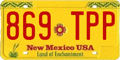 NM license plate 869TPP