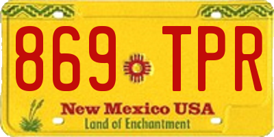 NM license plate 869TPR