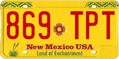 NM license plate 869TPT
