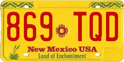 NM license plate 869TQD