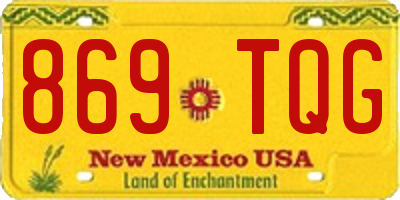 NM license plate 869TQG