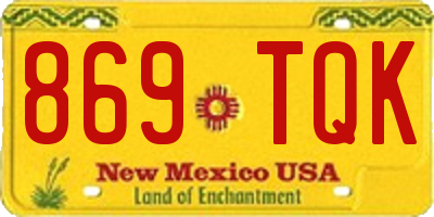 NM license plate 869TQK