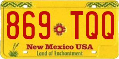 NM license plate 869TQQ