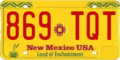 NM license plate 869TQT
