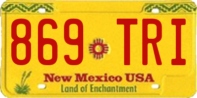 NM license plate 869TRI