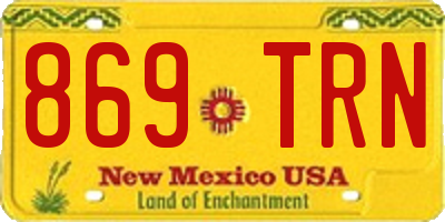 NM license plate 869TRN