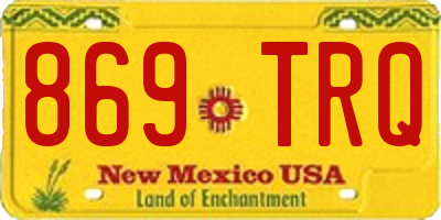 NM license plate 869TRQ