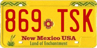 NM license plate 869TSK
