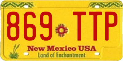 NM license plate 869TTP