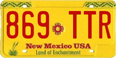 NM license plate 869TTR