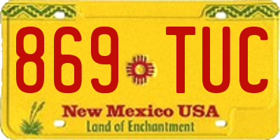 NM license plate 869TUC
