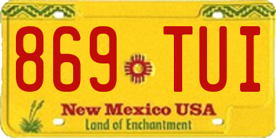 NM license plate 869TUI