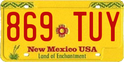 NM license plate 869TUY