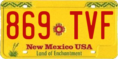 NM license plate 869TVF