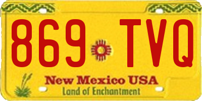 NM license plate 869TVQ