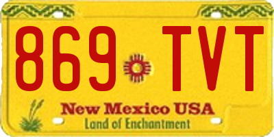 NM license plate 869TVT
